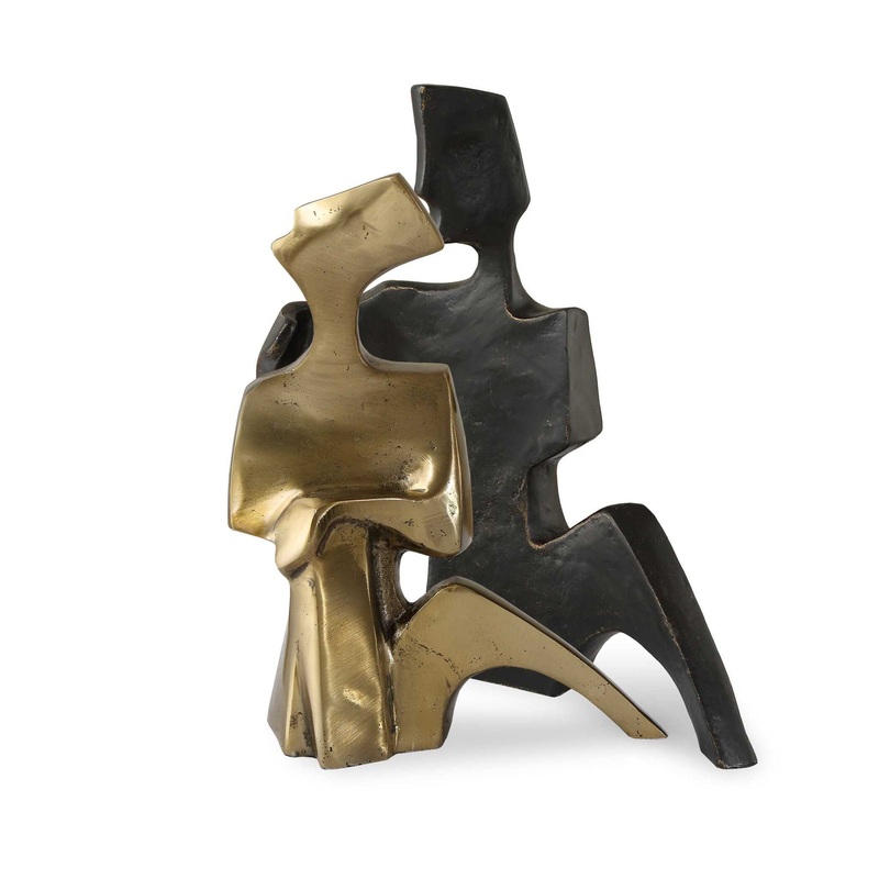Affection – Bronze Gold Sculpture (Set of 2)