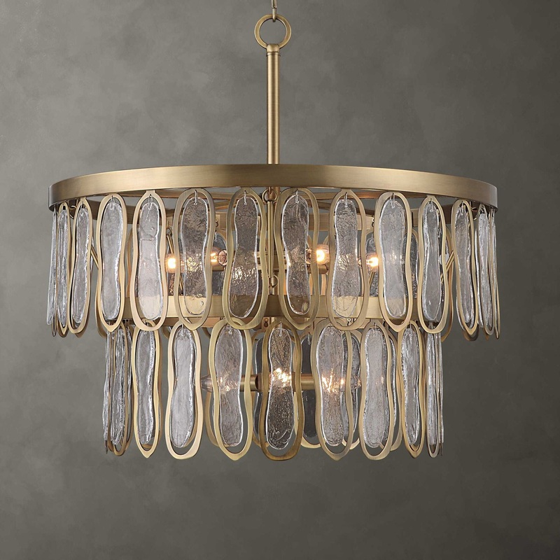 Aurelie – 9 Light Round Pendant – Brass