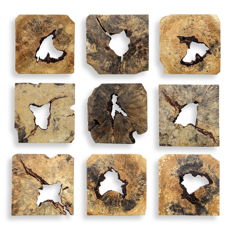 Bahati – Wood Wall Decor (Set of 9) – Natural