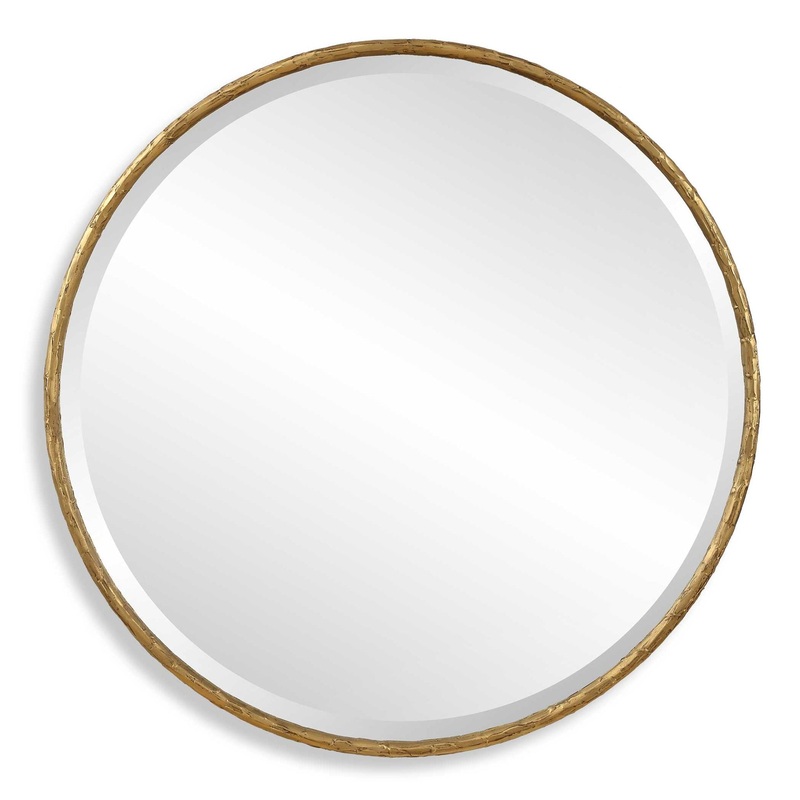 Sutton – Aged Gold Round Mirror