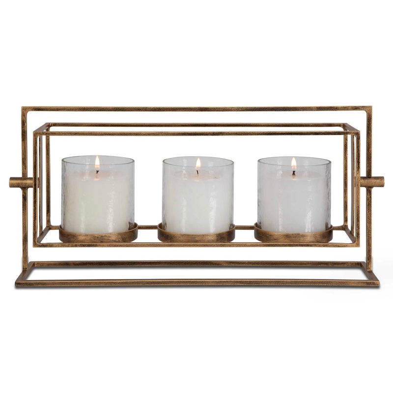 Wenman – Triple Candleholder – Gold