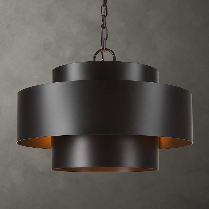 Youngstown – 4 Light Pendant – Dark Bronze