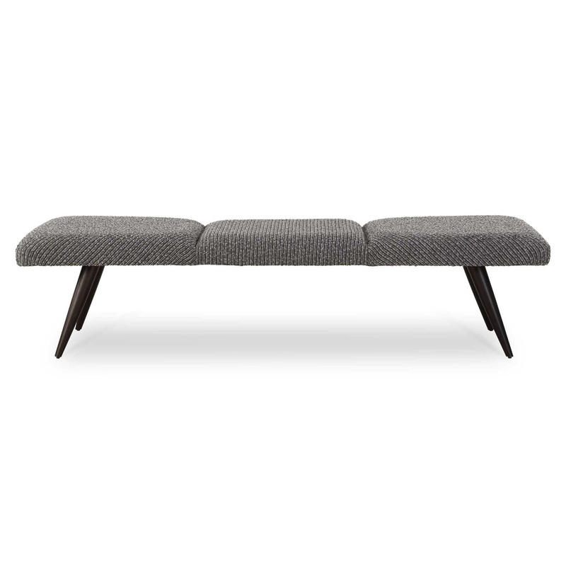 Bowtie – Charcoal Fabric Bench