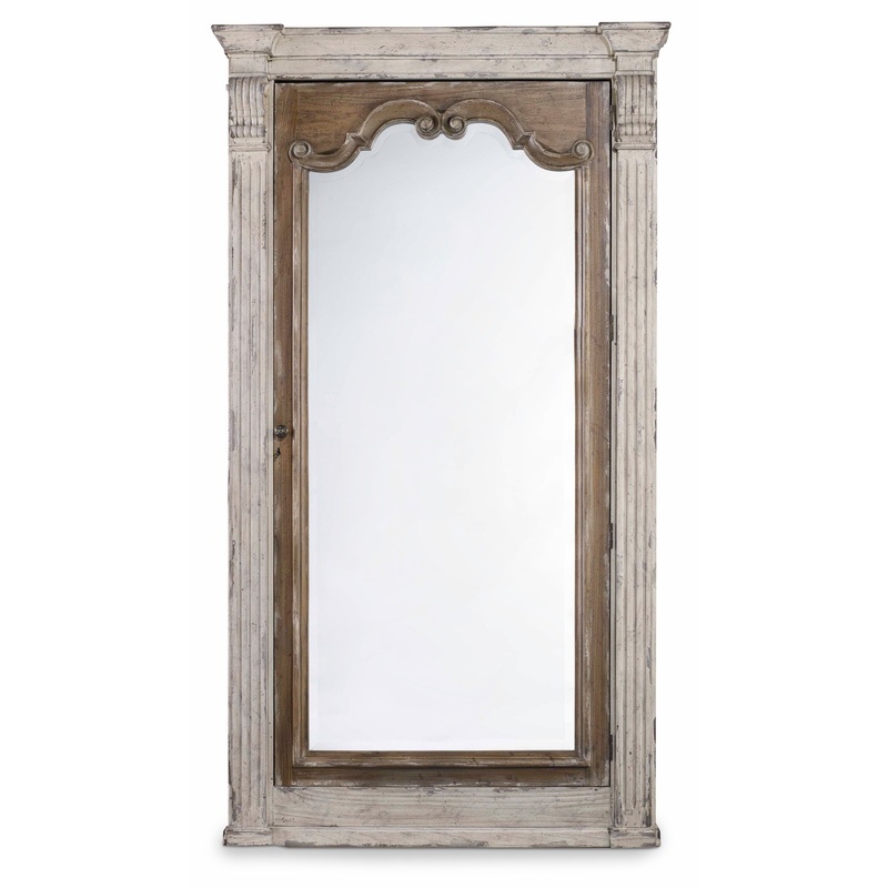 Chatelet – Floor Mirror With Jewelry Armoire Storage – Paris Vintage