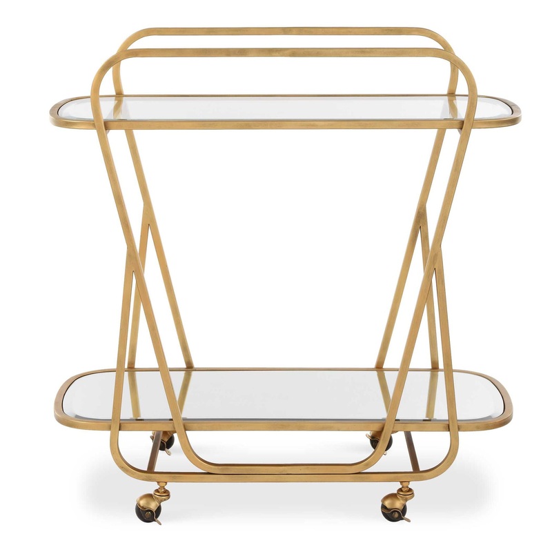 Swain – Brass Serving Cart