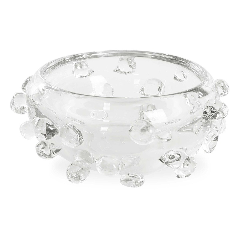 Aura – Clear Glass Bowl – White