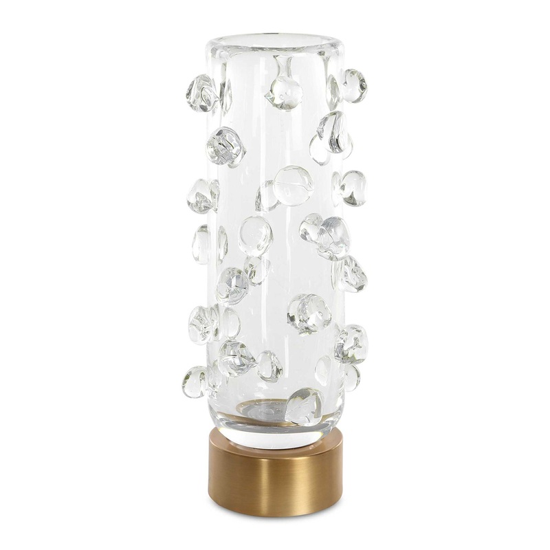 Aura – Clear Glass Vase – White
