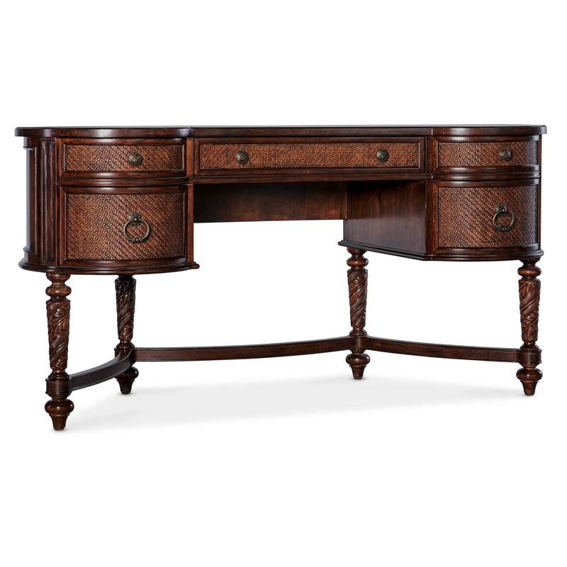 Charleston – Kidney Writing Desk – Dark Brown