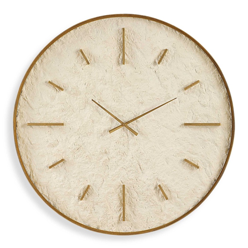 Stone Serenity – Wall Clock – Light Brown