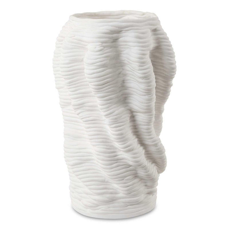 Stratified – Matte Vase – White