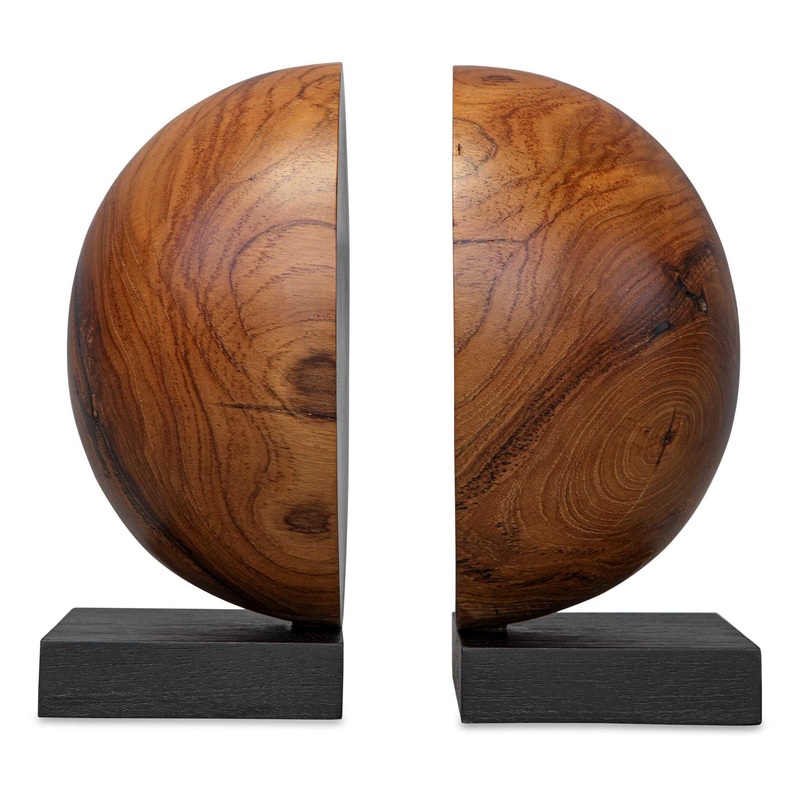 Teak And Noir – Bookends (Set of 2) – Light Brown