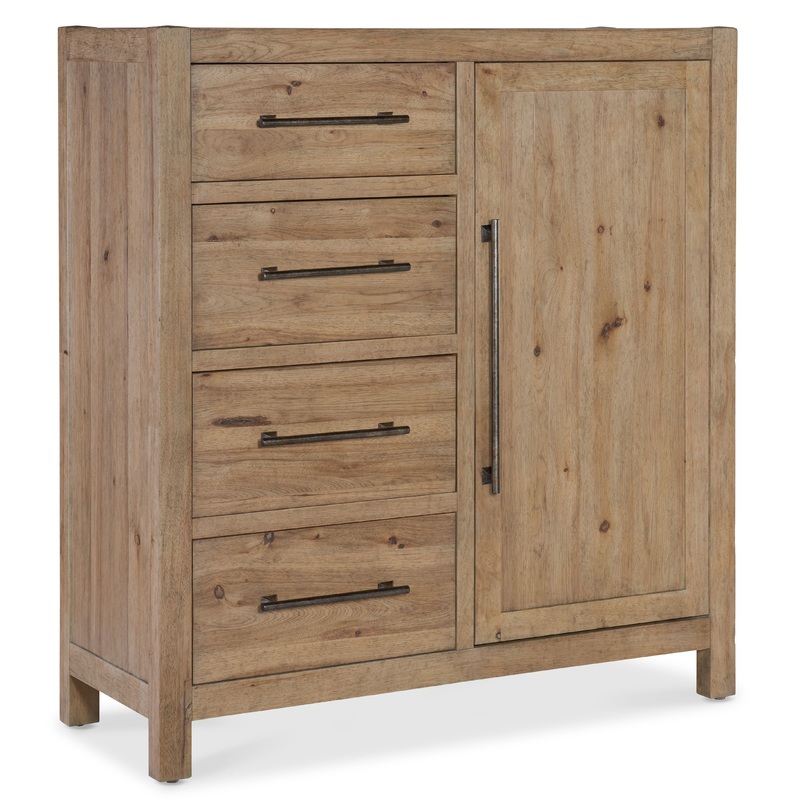 Vineyard Row – Four-Drawer Door Chest – Light Brown