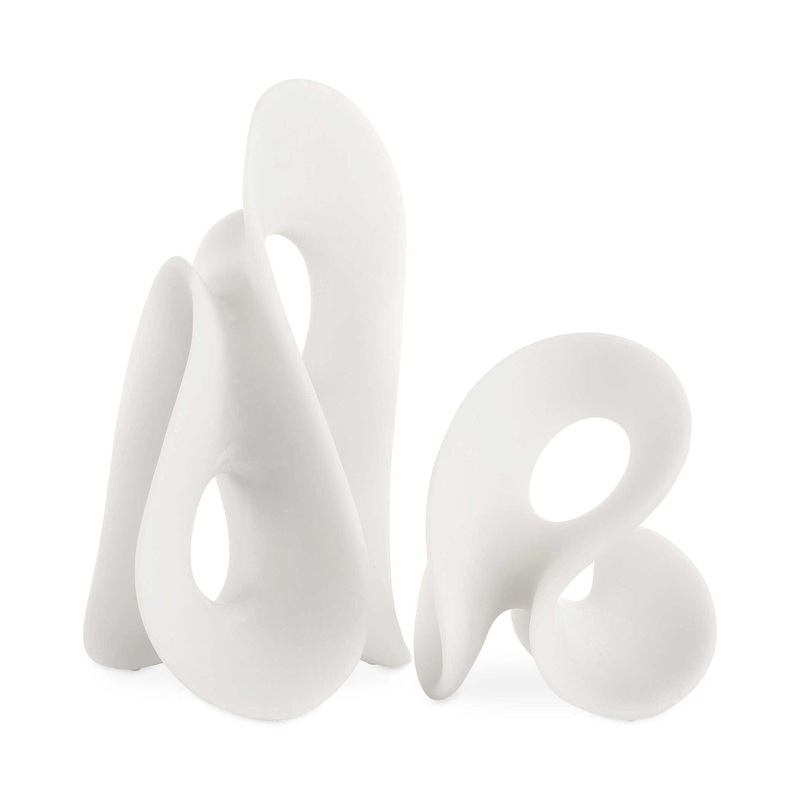 Silent Wave – Sculptures (Set of 2) – White
