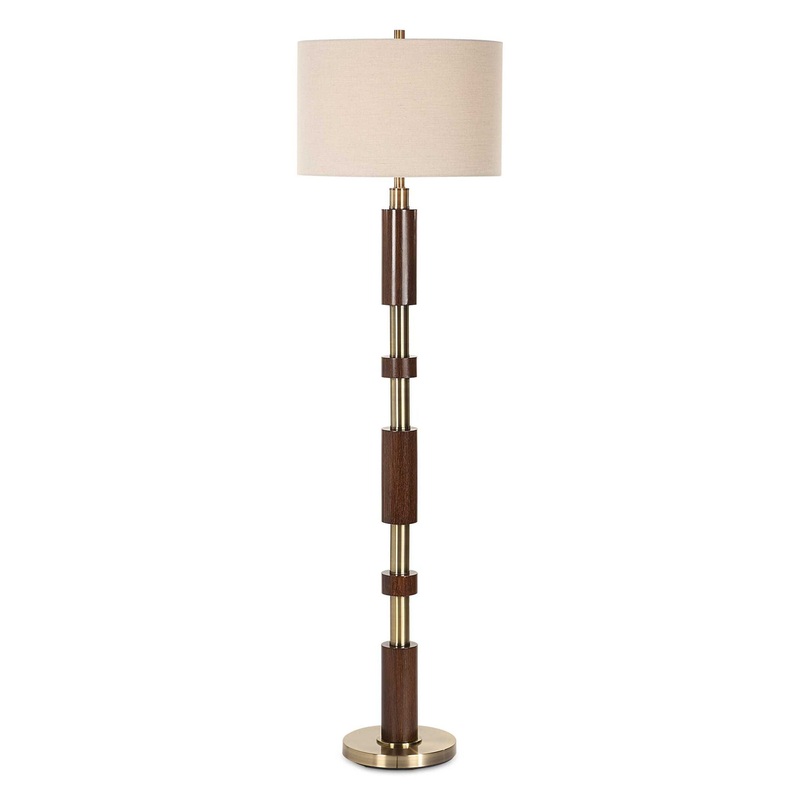 Stacked – Wooden Floor Lamp – Dark Brown
