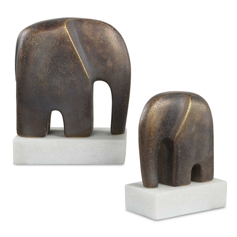 Timeless Tusk – Sculptures (Set of 2) – Bronze Bronze