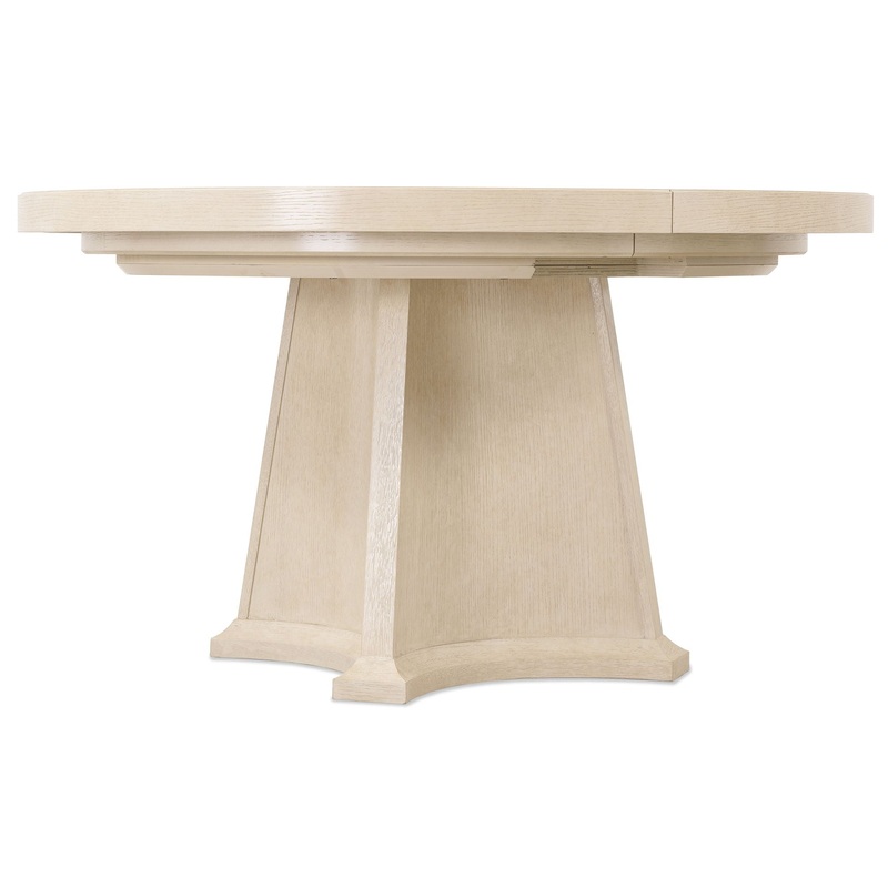 Westwood – Round Dining Table With One 20″ Leaf – Beige