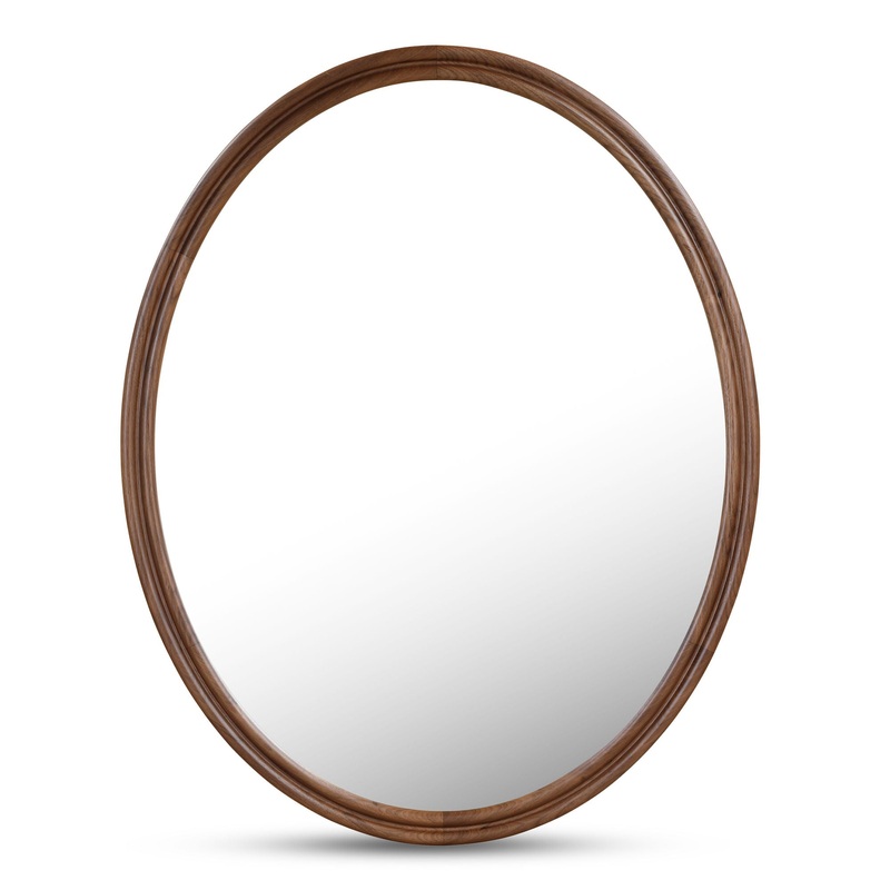 Alcott – Accent Oval Mirror – Dark Brown