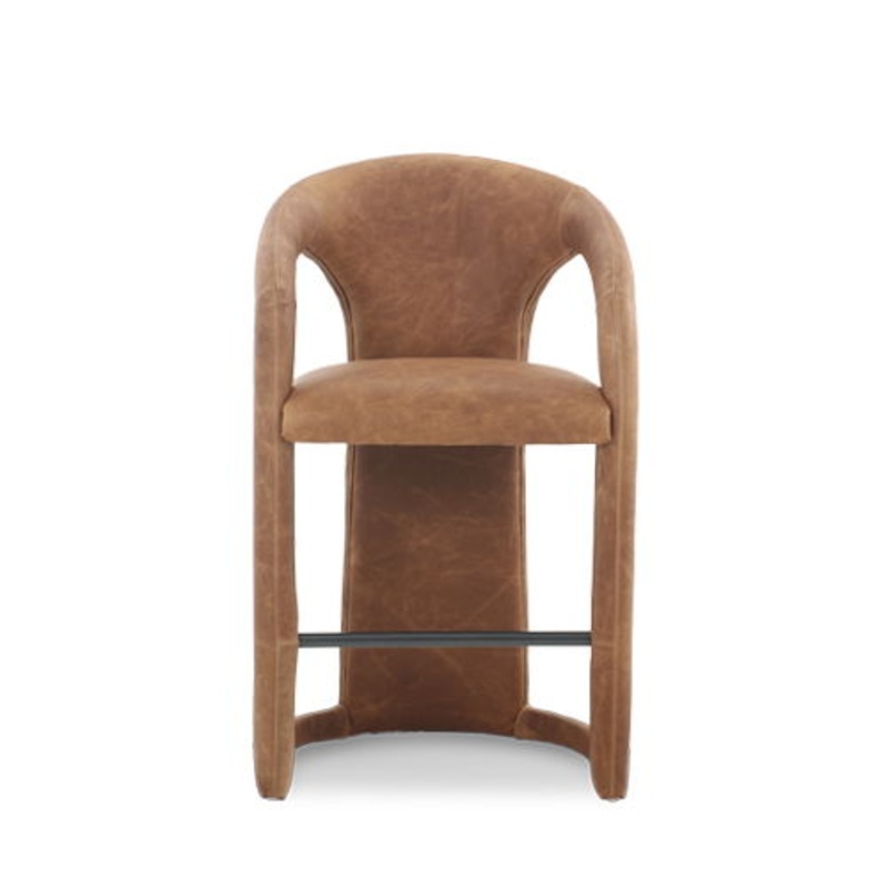Archie – Distressed Leather Counter Stool