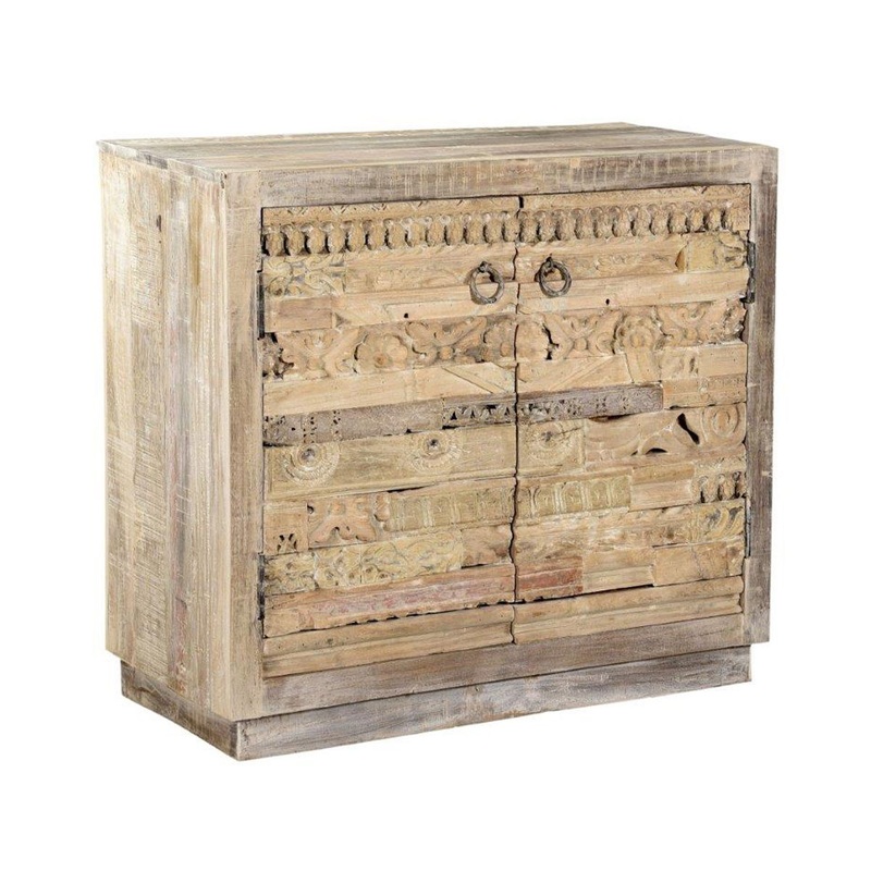 Alta – 2 Door Carved Panel Sideboard – Antique White