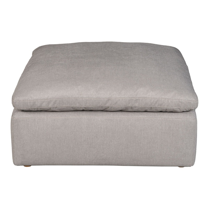Terra – Livesmart Fabric Condo Ottoman – Light Gray