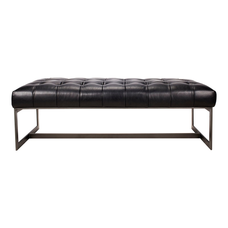 Wyatt – Leather Bench – Black