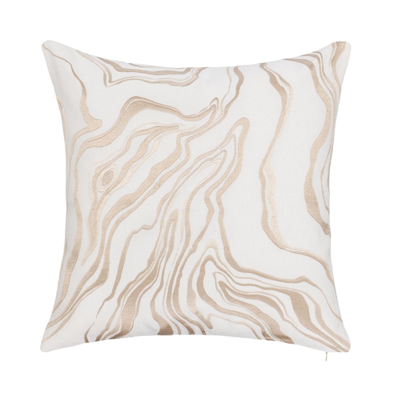 Tranquil Coasts – 22″ x 22″ Drift Pillow – Ivory / Natural
