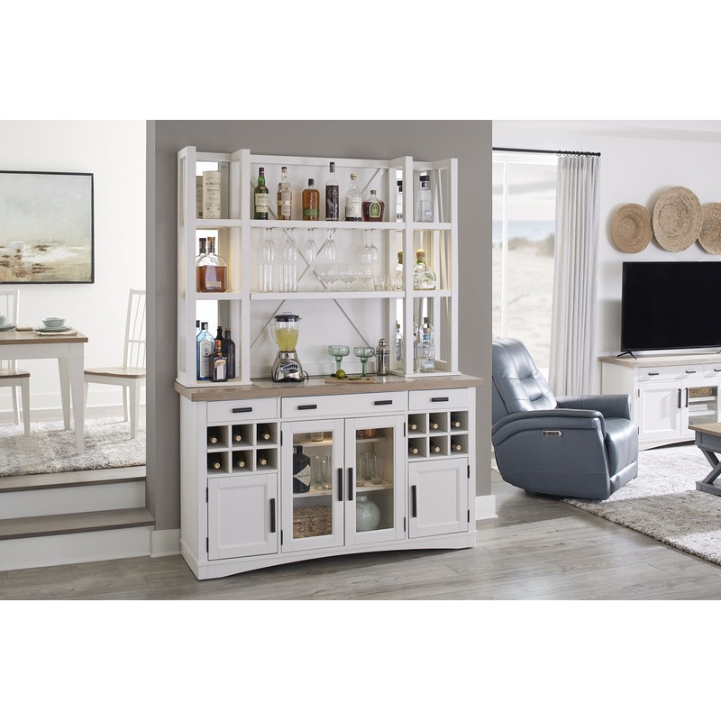 Americana Modern Dining – Buffet and Open Hutch – Cotton