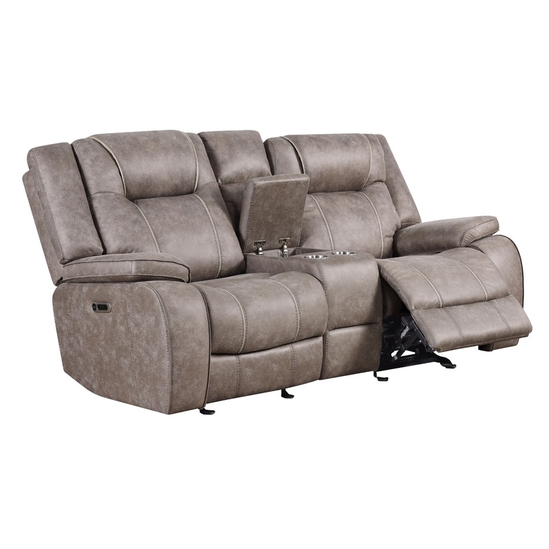 Blake – Reclining Console Loveseat – Desert Taupe