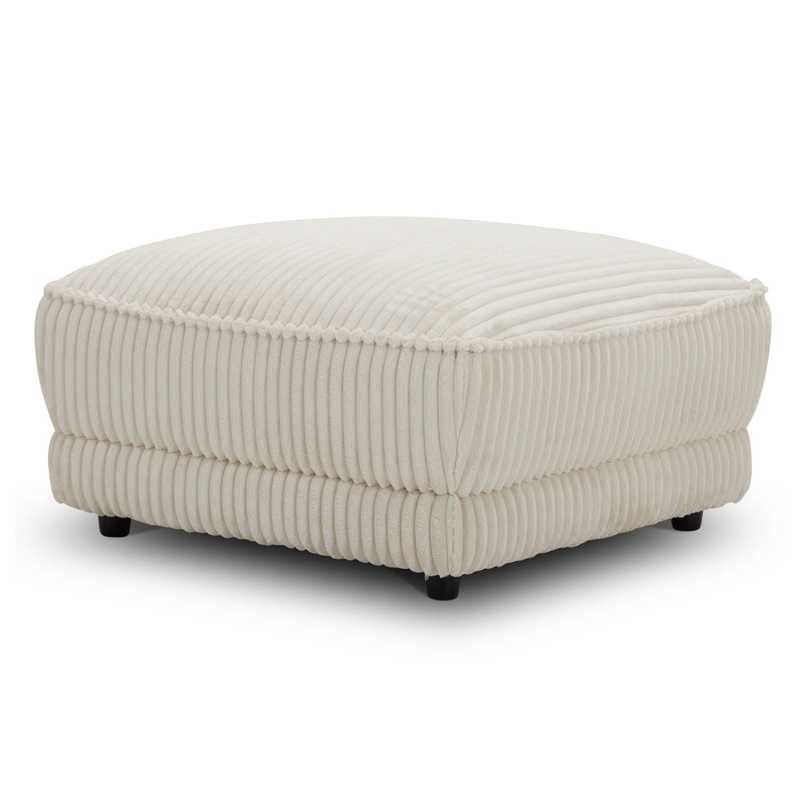 Utopia – Ottoman With Casters – Mega Ivory