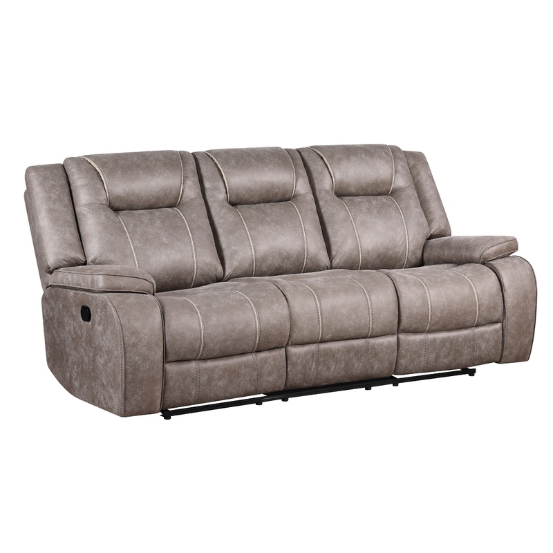 Blake – Manual Glider Reclining Sofa And 2 Recliners – Desert Taupe