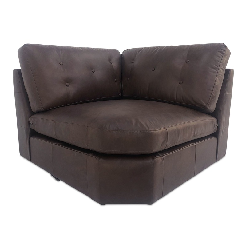 Thurlow – Leather Corner Chair – Espresso Brown