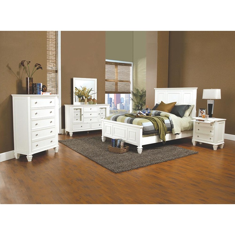 Sandy Beach 5-Piece Queen Bedroom Set with High Headboard
