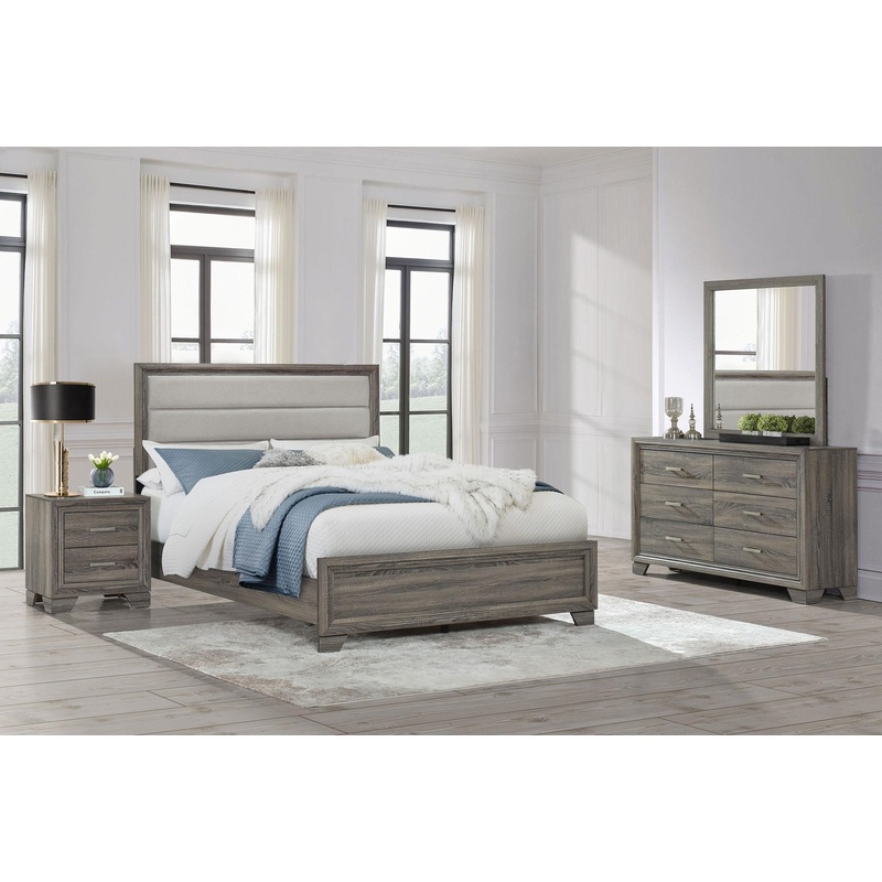 Wright California King Bedroom Set Brown Oak