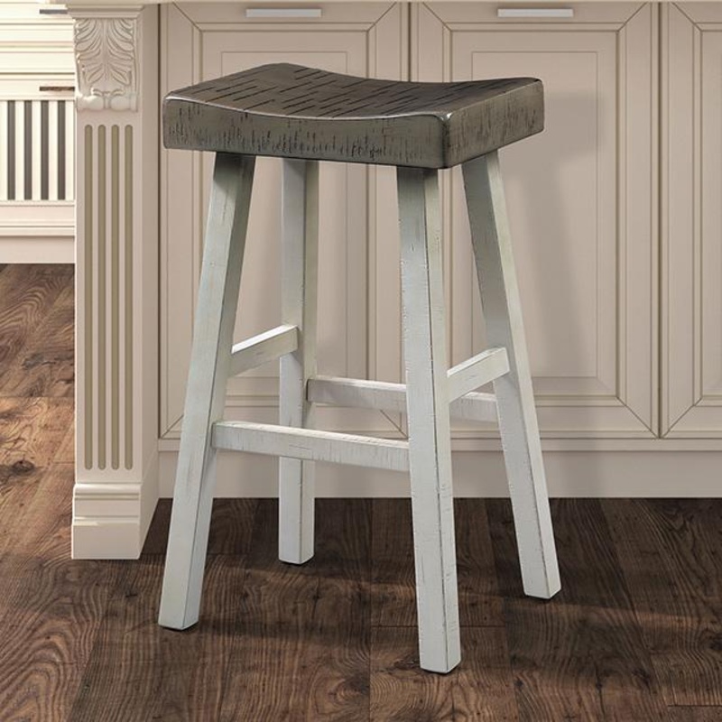 Biasca 29″ Stool (2/CTN) White, Brown, & Black