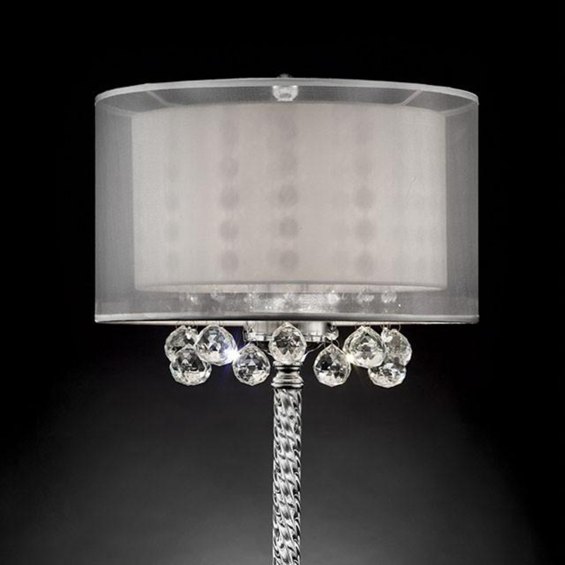 30″H Table Lamp, Hanging Crystal