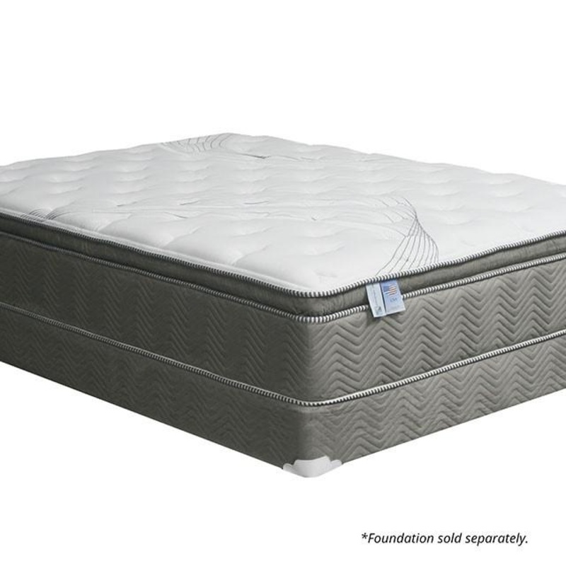 STORMIN White/Gray 13″ Euro Pillow Top Mattress, Full