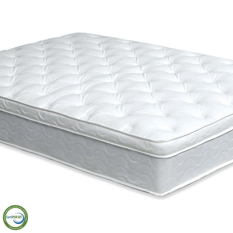 Bird Of Paradise White 11″ Euro Pillow Top Mattress, Cal.King, E.King, Full, Queen