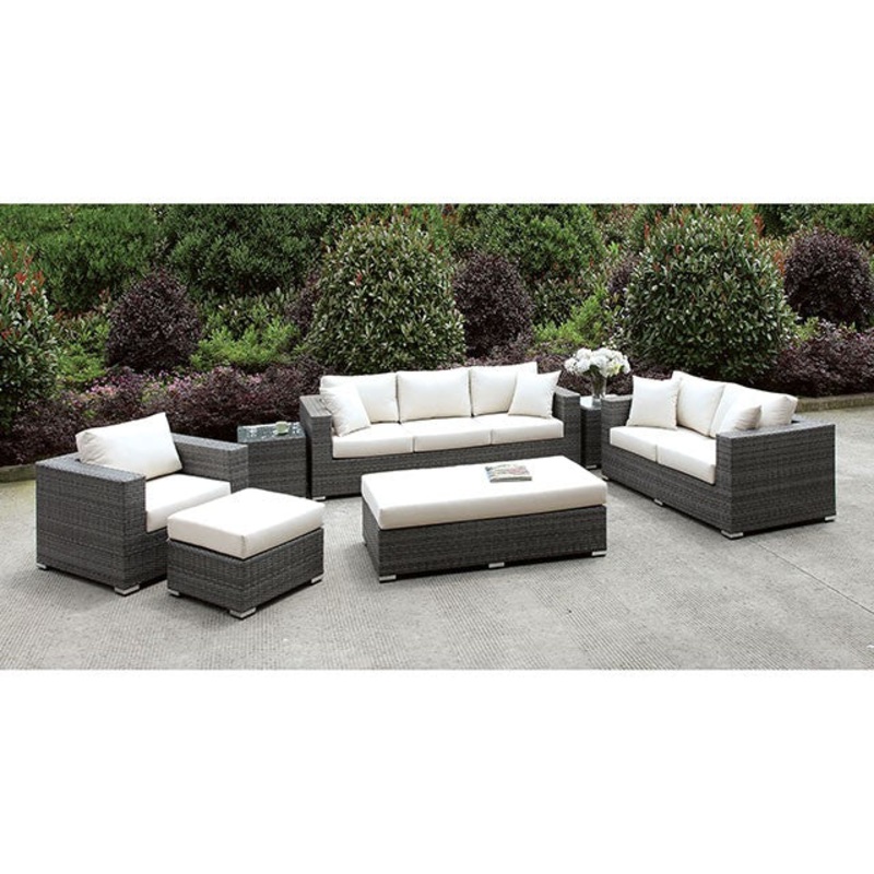 Somani 3 PC SET + 2 End TableS + Ottoman + BENCH