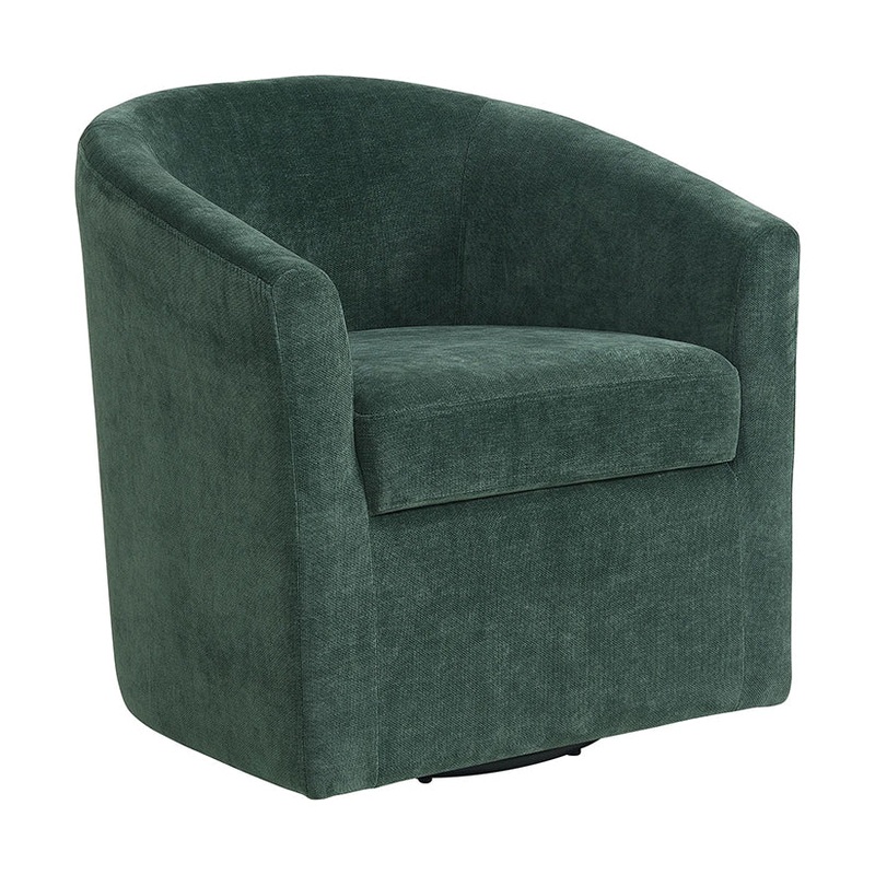 Torrance – Swivel Chair – Robin Emerald