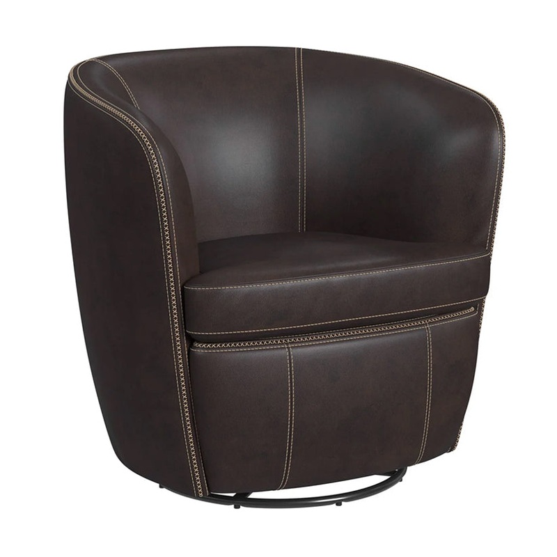 Vito – Swivel Chair – Pebble Brown