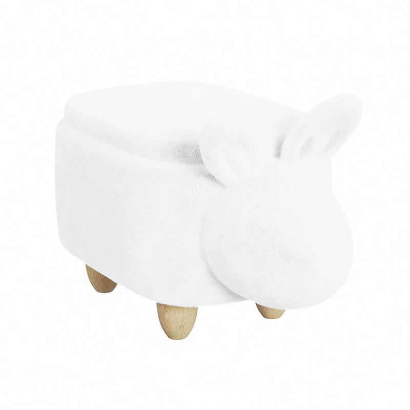 Animal Stools – Rabbit Storage Stool – White
