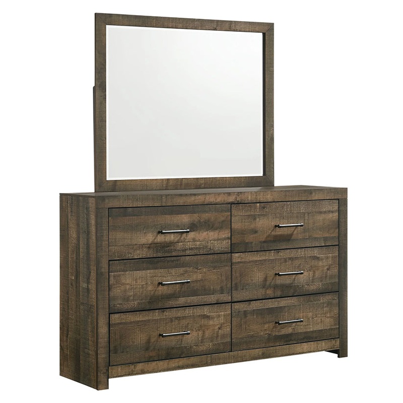 Bailey – 6 Drawer Dresser & Mirror Set – Walnut