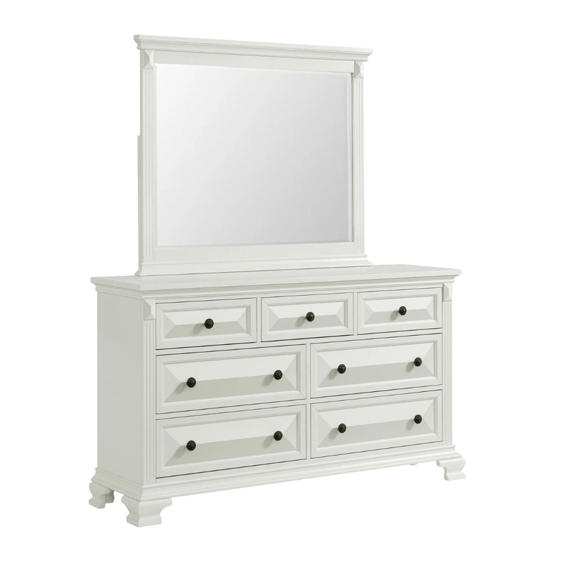 Bridgestone – Dresser And Mirror Set – Antique White