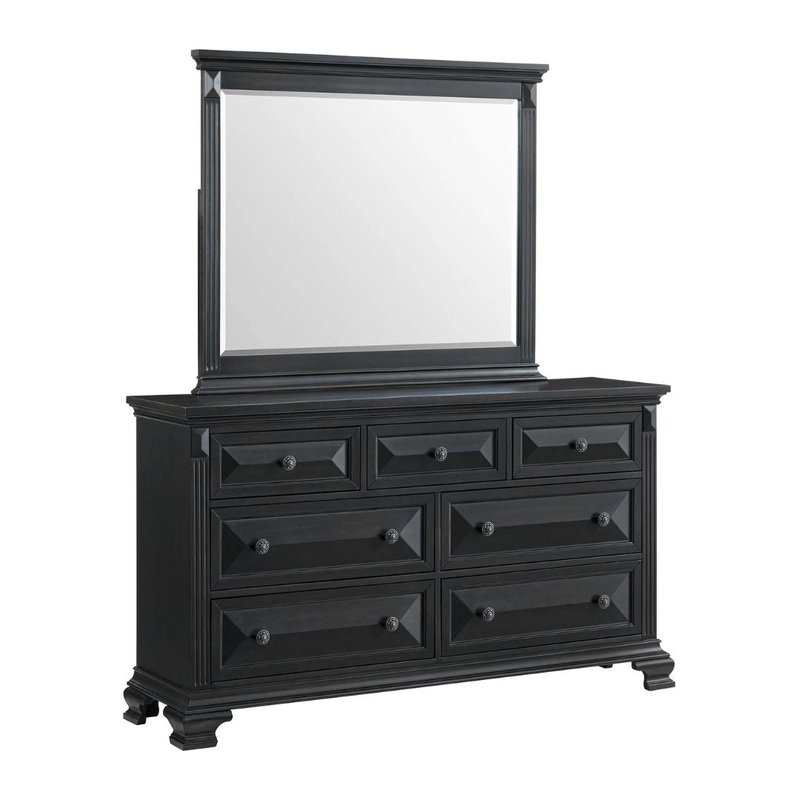 Bridgestone – Dresser And Mirror Set – Black
