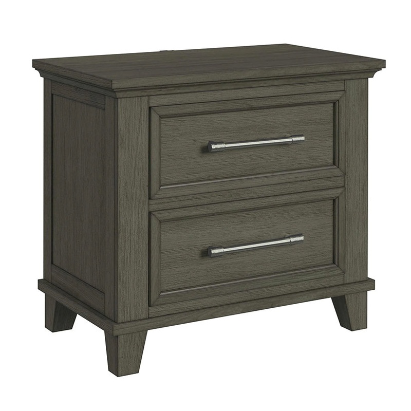 Canterbury – 2-Drawer Nightstand With USB – Gray
