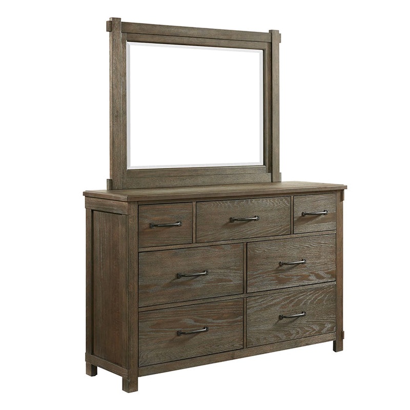 Scott – 7-Drawer Dresser With Mirror Set – Dark Brown