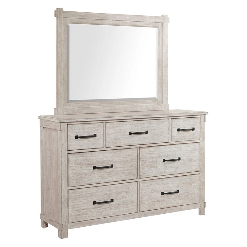 Scott – 7-Drawer Dresser With Mirror Set – White