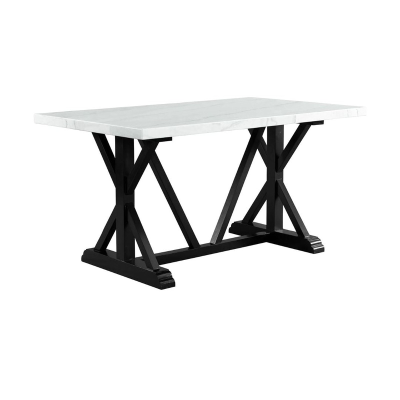 Tuscany – 70″ Marble Counter Height Dining Table – White