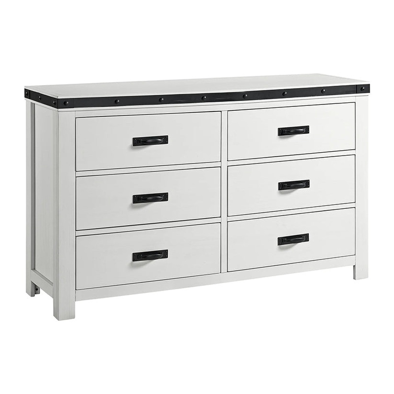 Wade – Youth 6-Drawer Dresser – White