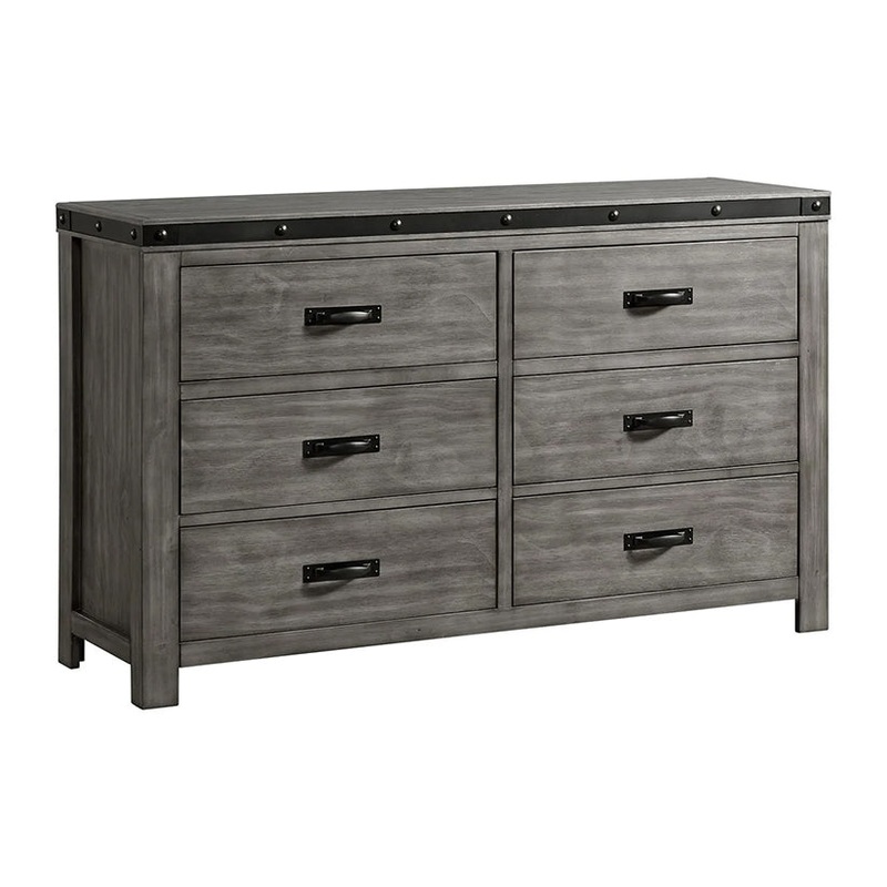 Wade – Youth Dresser (6 Drawer) – Black Finish